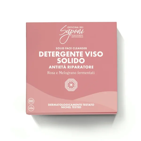 Detergente viso antietà con rosa e melograno fermentati