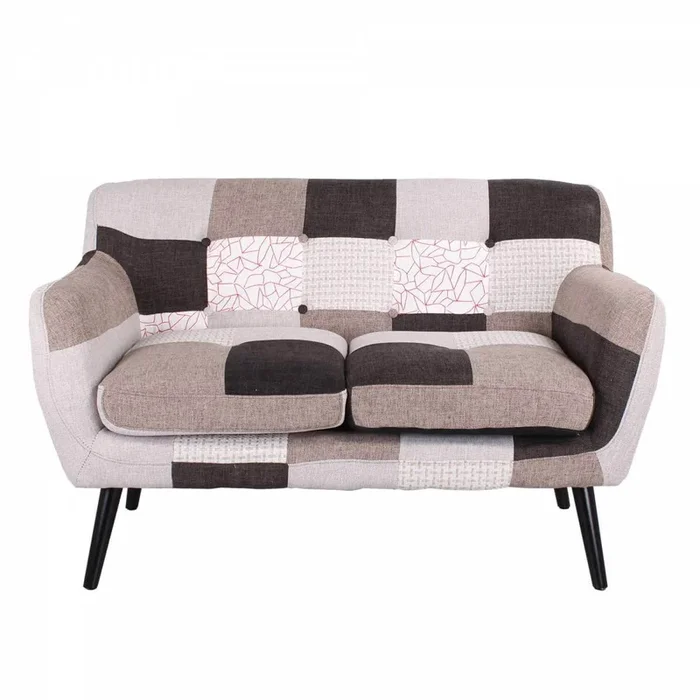 Divano 2 Posti 130x80x68 cm in Tessuto Elegant
