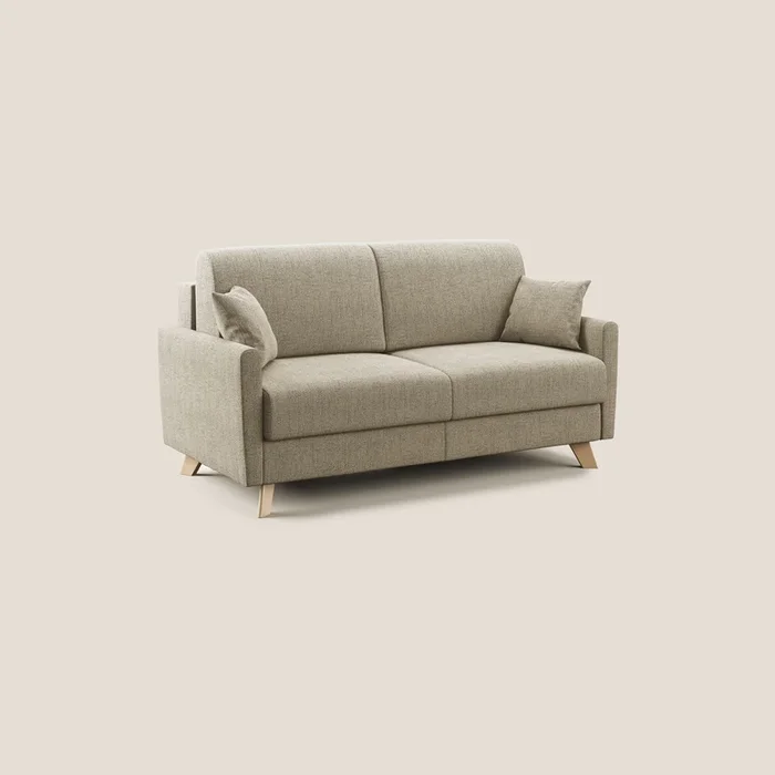 Divano Letto 3 Posti 180x94x97 cm in Tessuto Beige