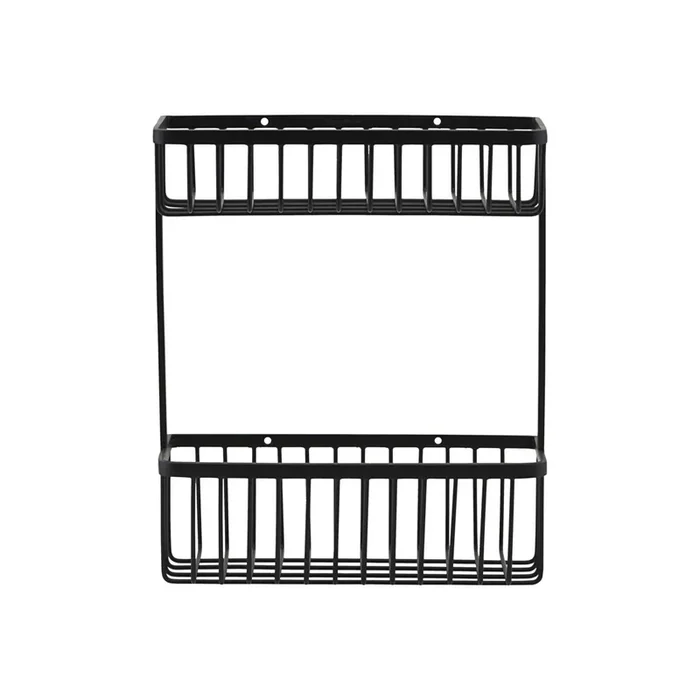 Doppio cestino da bagno nero