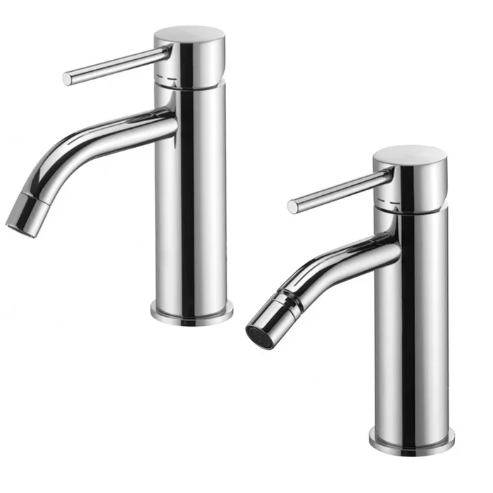 Dress miscelatori lavabo e bidet monocomando cromo Light Paffoni
