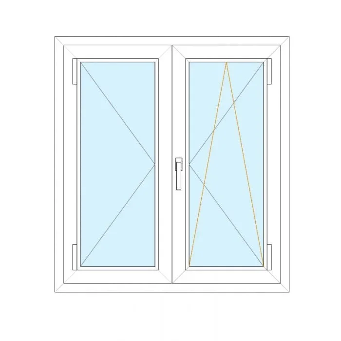 Finestra in PVC 2 ante 90×95