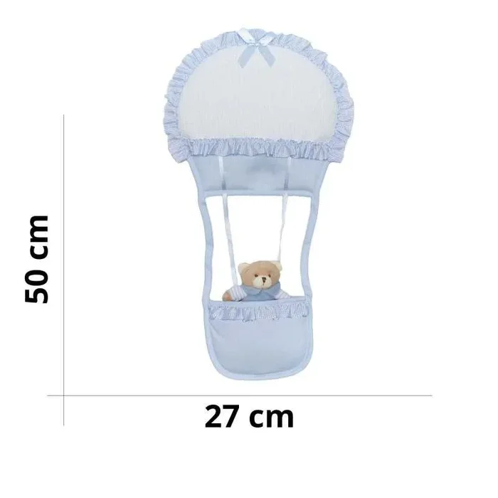 Fiocco nascita mongolfiera con peluche