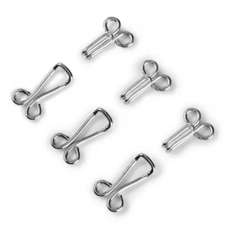 Ganci ed Occhielli per Giubbe ARGENTO No.9