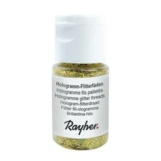Glitter Ologramma 0,3×1,65 Mm Rayher 10 Ml Oro Brill.