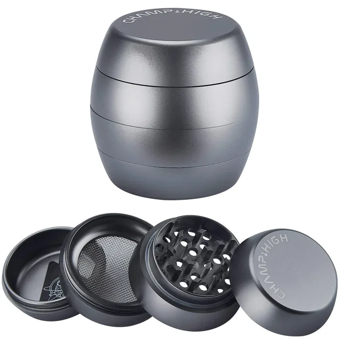 Grinder Ø40 mm 4 Livelli per Spezie Erbe e Tabacco Argento