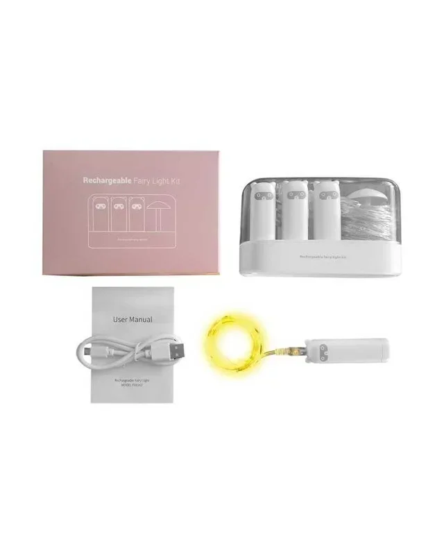 KIT CONF. 6 LUCI LED FILO ARGENTO – LUCE CALDA