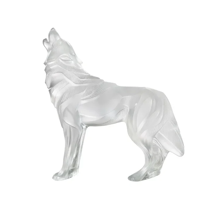 Lalique Wolf Scultura