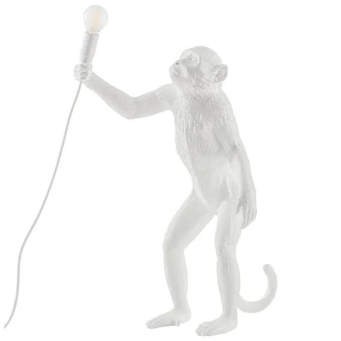 Lampada da tavolo MONKEY STANDING 54 cm, bianca, Seletti