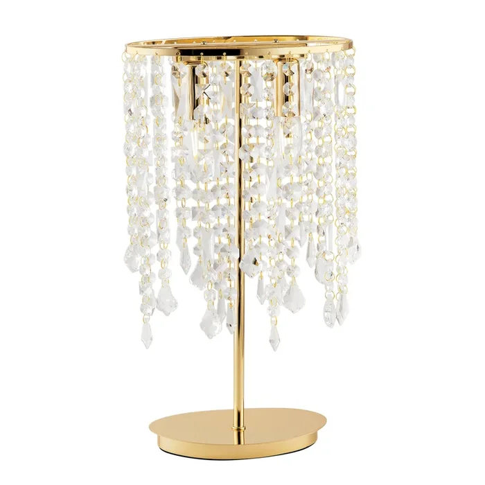 Lampada da tavolo oro BREEZE in metallo e cristalli