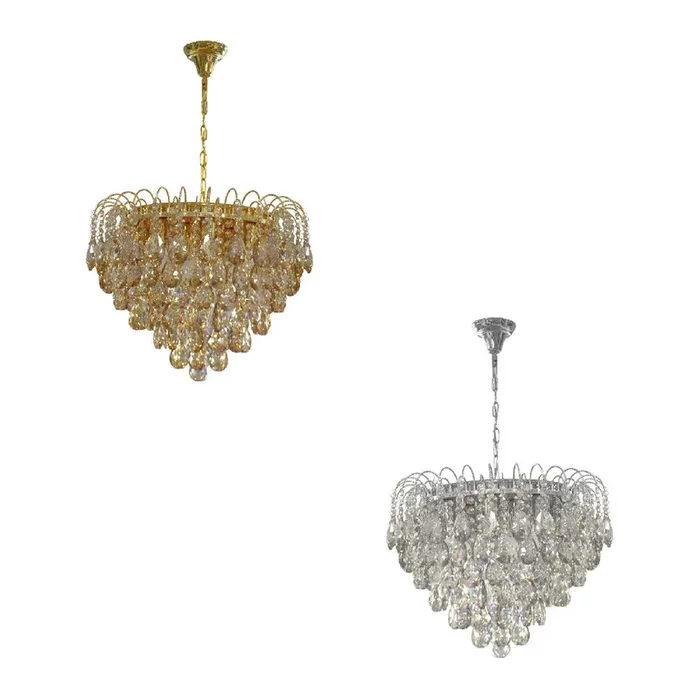 LAMPADARIO SOFFITTO SOSPENSIONE CLASSICO SFERE PENDENTI 12 PORTALAMPADE E14