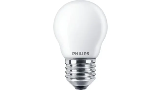 LAMPADINA A SFERA TRASPARENTE LED LUCE CALDA 2700K P45 E27 FRG PHILIPS LIGHTING