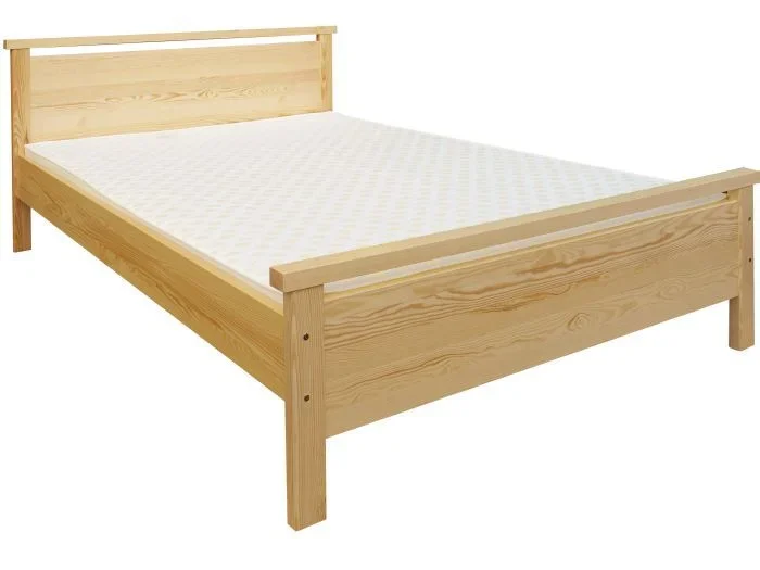 Letto alla francese 69, pino massello, naturale, incl. rete a doghe – 140 x 200 cm