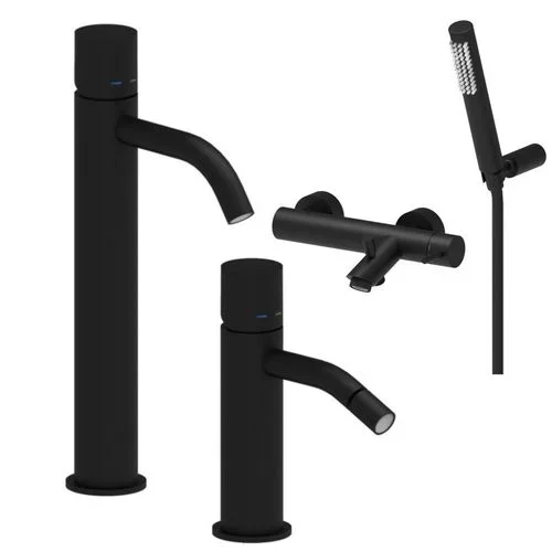 LIG44 Set lavabo prolungato e bidet senza leva esterno vasca LIGHT PAFFONI