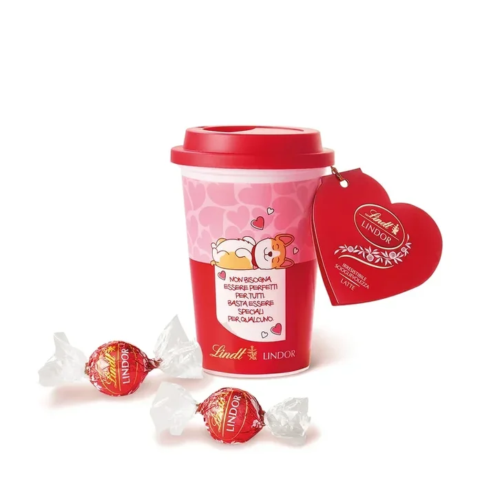 Lindt Bicchiere Corgi con Boules al Latte 112 Gr