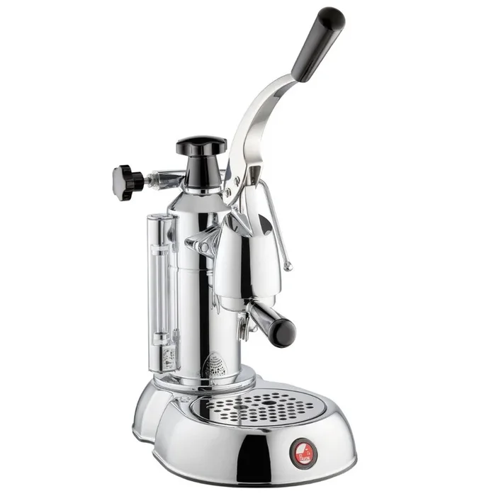 Macchina da caffè a leva STRADIVARI EUROPICCOLA argento, manico in plastica, La Pavoni
