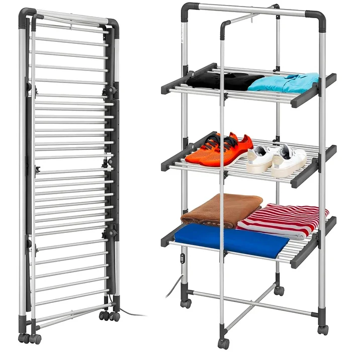 Magic Dry Tower – Stendino Elettrico a 3 Ripiani Pieghevole 300W