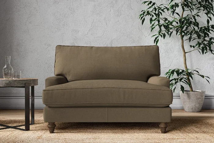 Marri Love Seat – Brera Linen Chestnut