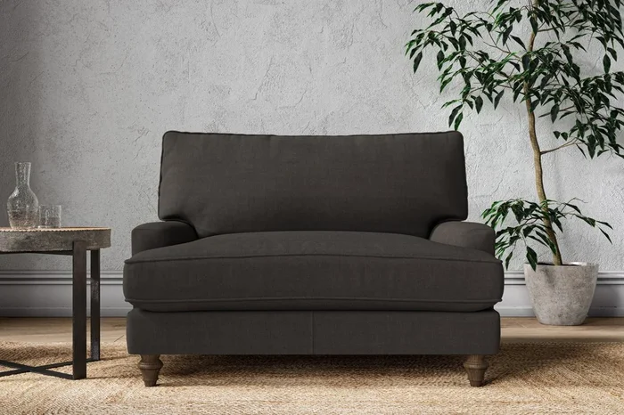 Marri Love Seat – Brera Linen Espresso