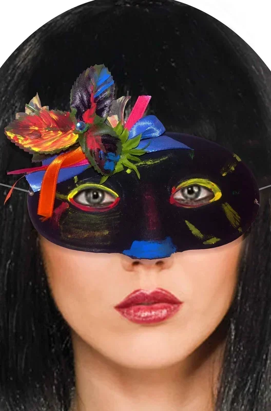 Maschera da viso nera Dia de los muertos