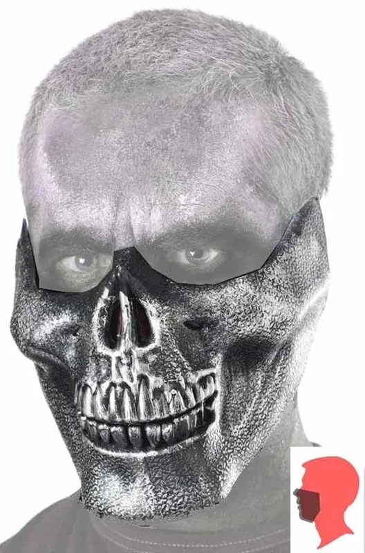 Maschera mascella teschio Halloween ATTENZIONE SOLO MASCELLA il viso va truccato