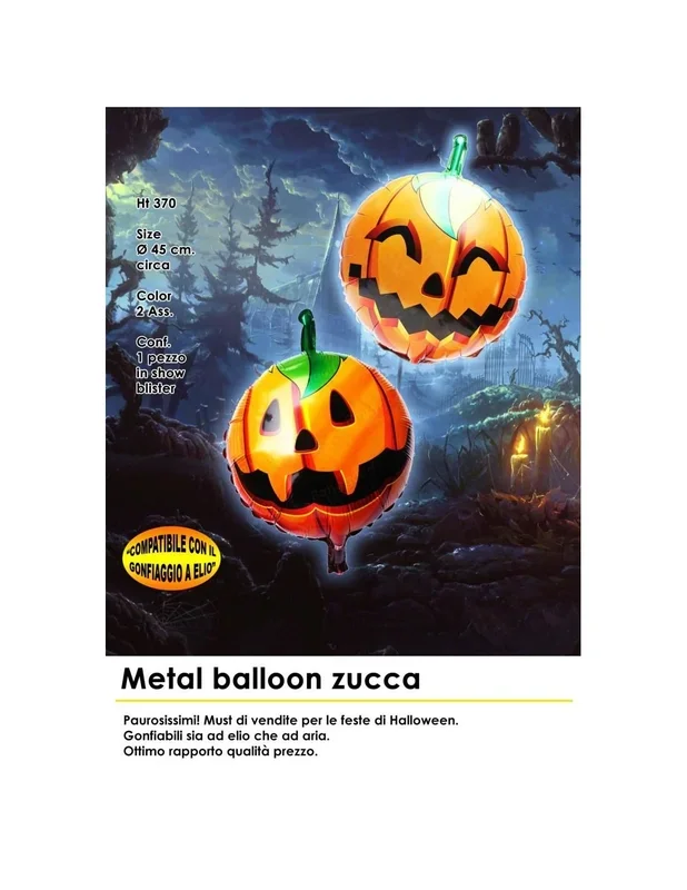 METAL BALLOON ZUCCA 45CM