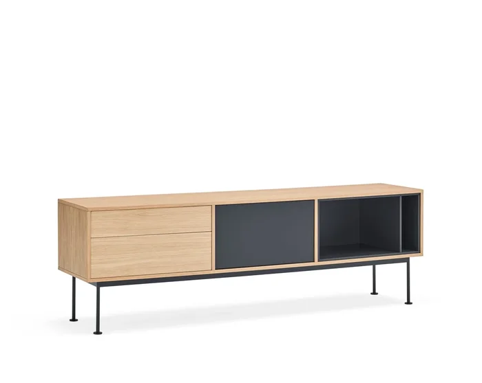 Mobile TV quercia grigio antracite Yoko di Teulat 180×59 cm