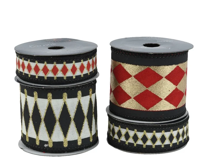 Nastro Decoro Giullare Nero Rosso 1 Pz