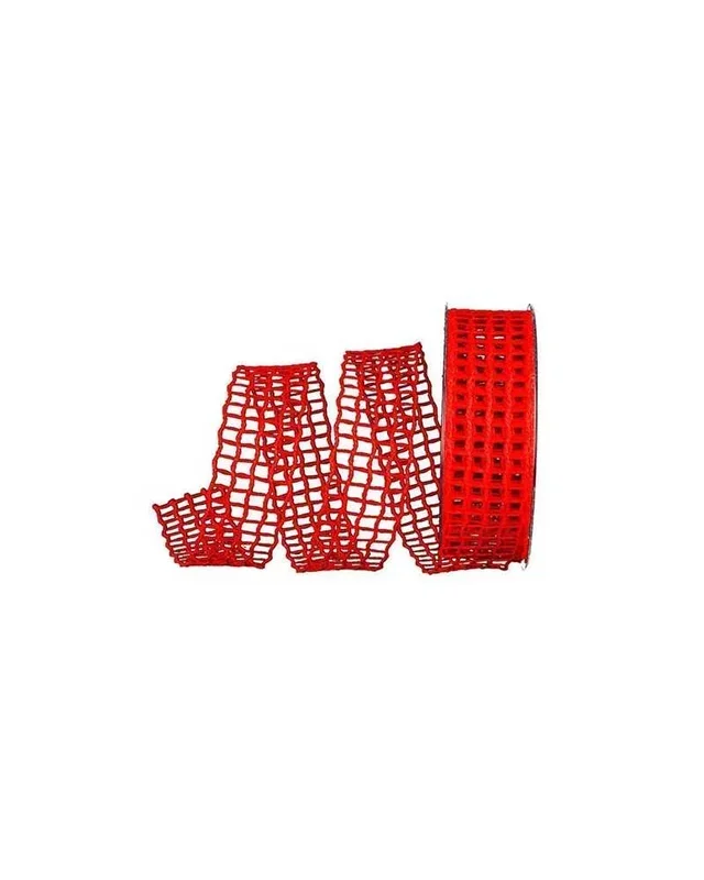NASTRO RETE LUCE ROSSO H. 4 CM