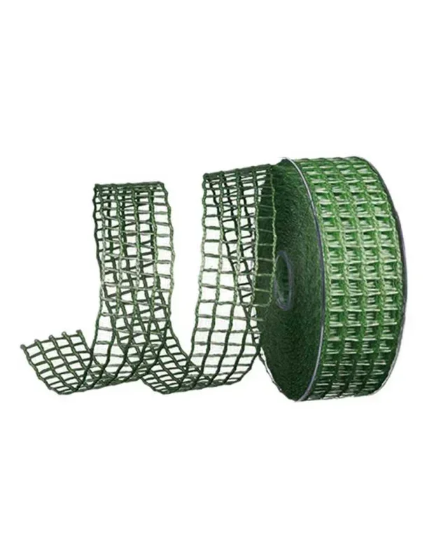 NASTRO RETE LUCE VERDE SCURO H. 4 CM