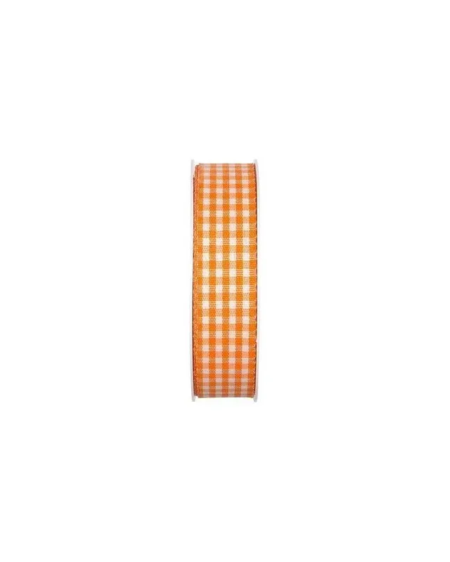 Nastro Vichy Cotton 25x25mt Arancio