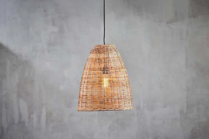 Noko Rattan Conical Pendant – Cancel