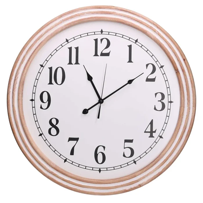Orologio Legno Bianco Tondo D 60 Cm