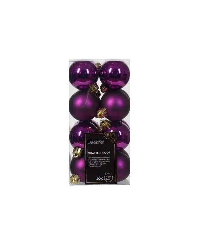 PALLINE DECORATIVE – CF 16 PZ – D.4 CM – VIOLA