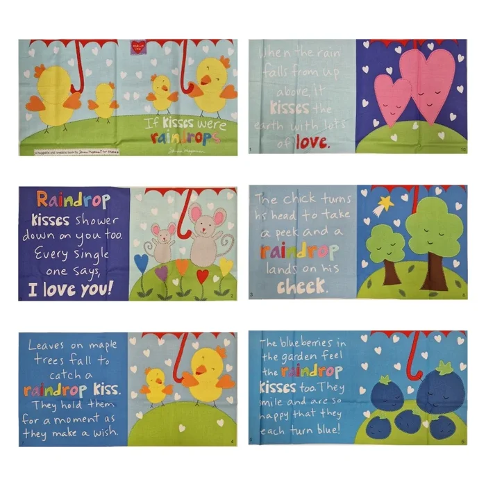Pannello Libretto didattico – Tessuto Americano per Patchwork “Raindrop”