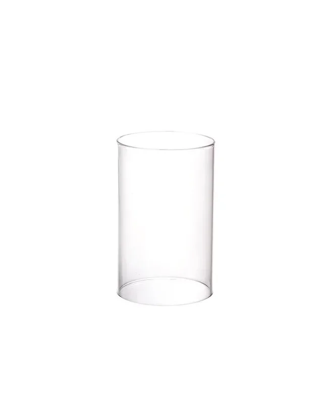 Parafiamma Cilindro Ø7 cm x H23 cm con Foro – Vetro Trasparente