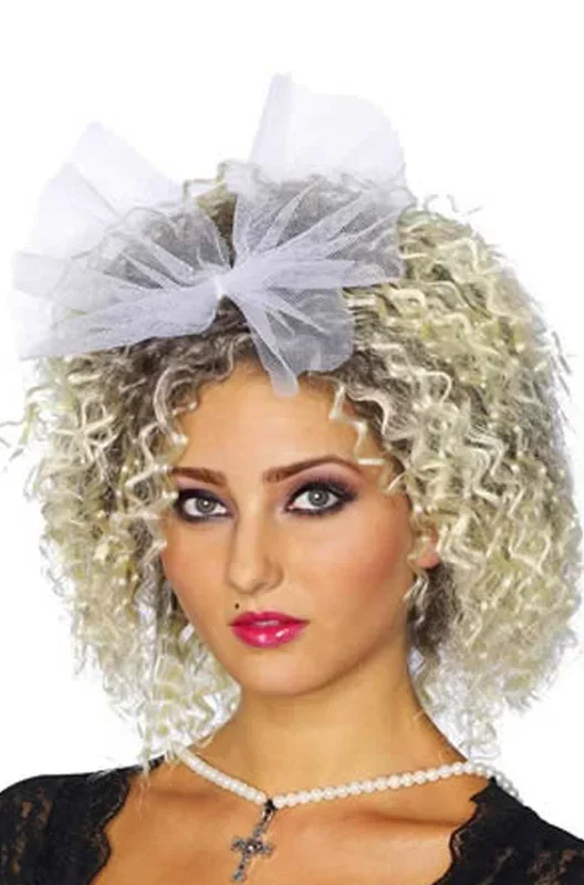 Parrucca donna Bionda corta Anni 80 like a virgin