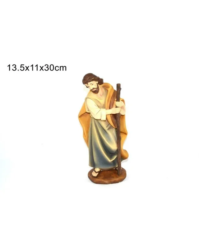 Pastore Statuetta S.Giuseppe 30cm per presepe campana e natività