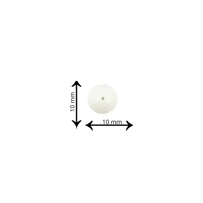 Perle in Agata Bianca da 10mm per bigiotteria