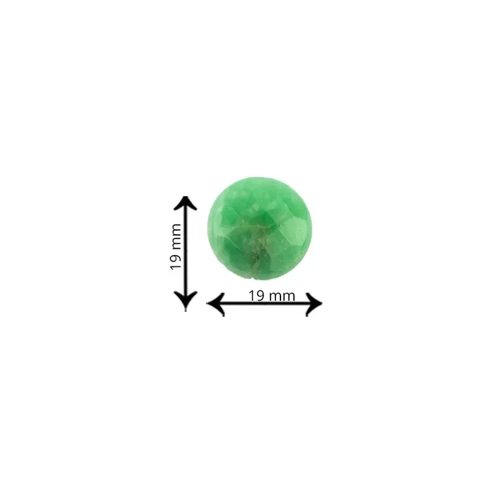 Perle in Giada Verde da 19mm per bigiotteria