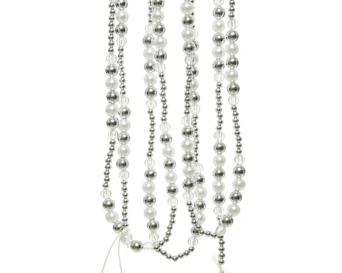 Perle Per Albero Bianco Argento D 1 240 Cm