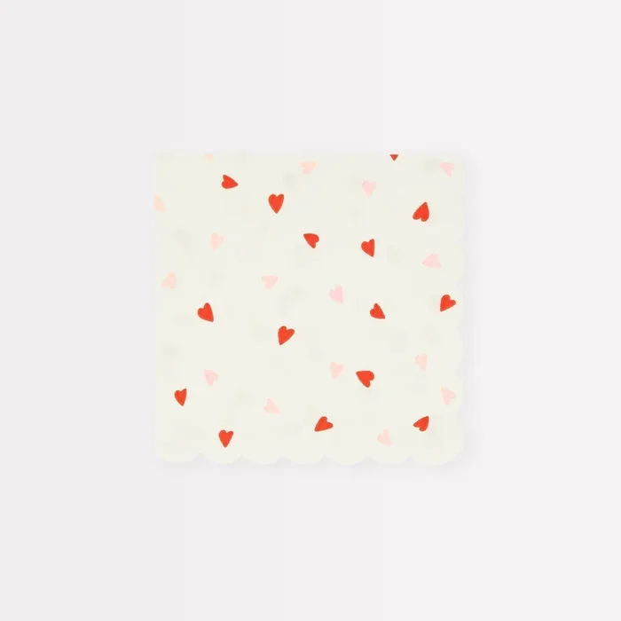 Piccole tovaglioli di cardiaci (x 16)