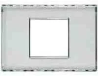 PLACCA 2 POSTI BTICINO LIGHT KRISTALL N4819KR