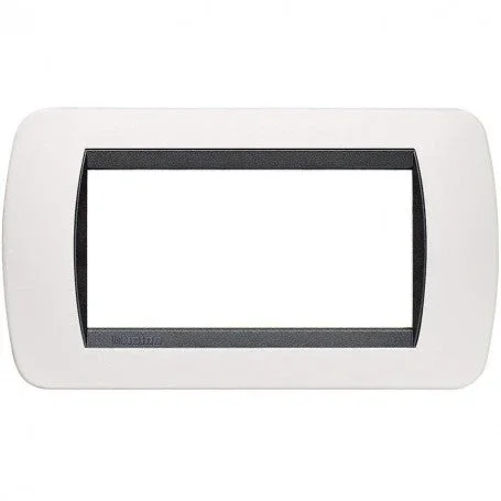 PLACCA BTICINO LIVINGLIGHT 4 MODULI BIANCO L4804BA