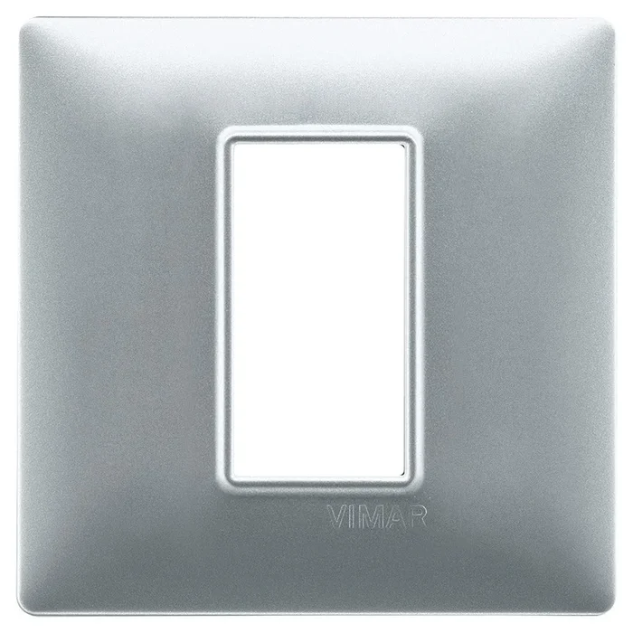 PLACCA VIMAR PLANA 1 MODULO ARGENTO OPACO 14641.20