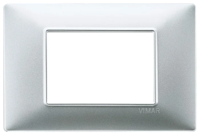 PLACCA VIMAR PLANA 3 MODULI ARGENTO OPACO 14653.20