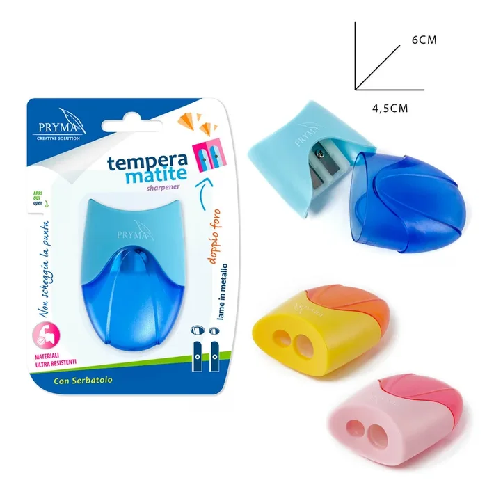 Pryma – Temperamatite 2Fori Con Contenitore