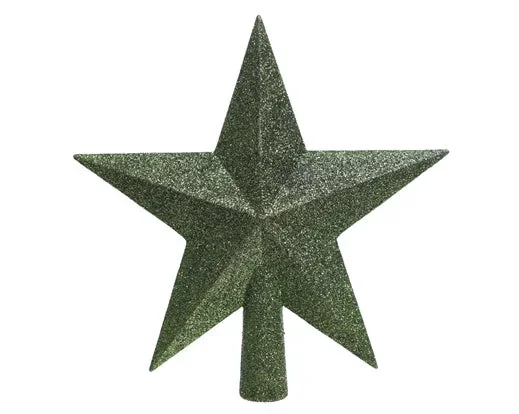 Puntale Albero Stella Pine Green D 19 Cm