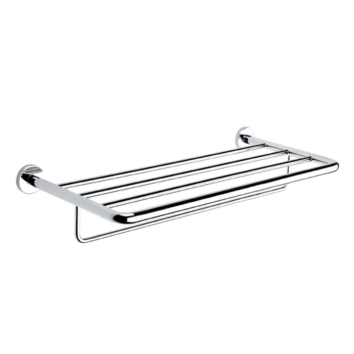 Rack portasciugamani in ottone cromato