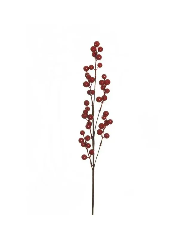 RAMO DI BACCHE ILEX – H.64 CM – ROSSO